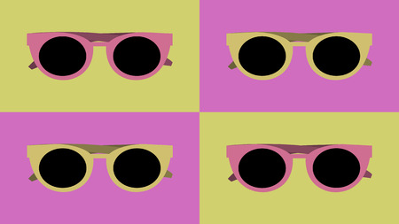 Women's sunglassesのイラスト素材
