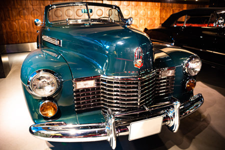 1941 cadillac series 62 convertible - Retro car stands in an exhibition at museumのeditorial素材