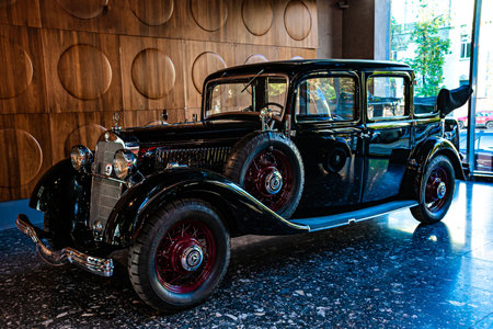 Moscow, Russia â€” September 17 2014, Retro car museum Avtoville: Mercedes-Benz 260 D Retro car...
