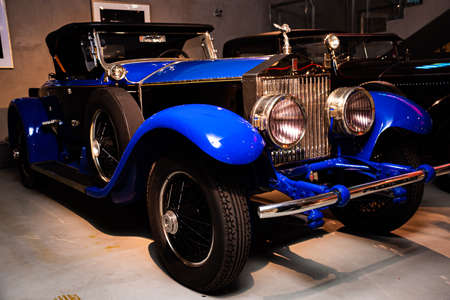 Retro car stands in an exhibition at museumのeditorial素材