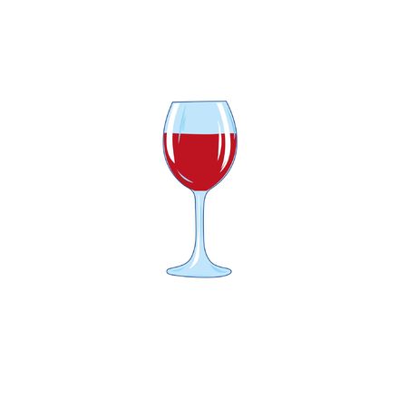 Wine glass filled line pictogram icon, line vector sign, linear colorful pictogram isolated on white. Symbol, logo illustration.のイラスト素材