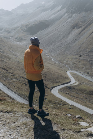 Austrian mountains, bridge in the mountains. hiking in the mountains. High quality photoの写真素材