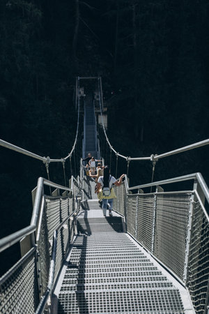 Bridge in the Austrian mountainsの写真素材