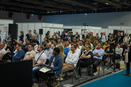 Frankfurt, Germany - October 11, 2023: Explore German industrial prowess at the premier trade show....