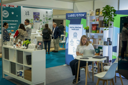 Frankfurt, Germany - October 11, 2023: Explore German industrial prowess at the premier trade show. Witness innovation, technology, and global business networking in actioのeditorial素材