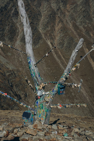 Tirol,Austria - September 1, 2023: Austrian mountains, Childrens hiking in the mountains.のeditorial素材