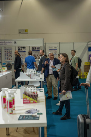 Frankfurt, Germany - October 11, 2023: Explore German industrial prowess at the premier trade show. Witness innovation, technology, and global business networking in actioのeditorial素材