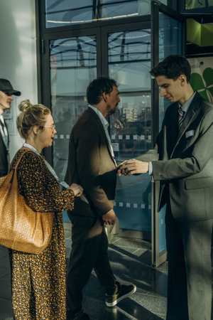 Frankfurt, Germany - October 11, 2023: Explore German industrial prowess at the premier trade show. Witness innovation, technology, and global business networking in actioのeditorial素材