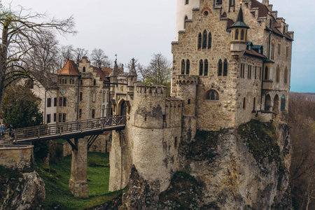 Honau GERMANY- April 7, 2024. View of the buildings in the courtyard of Liechtensteinのeditorial素材