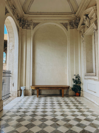 Rome, Italy - April 2, 2023. The interior domes of the chapels of St. Peters Basilica, Vatican, St....