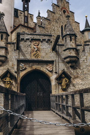 Honau GERMANY- April 7, 2024. View of the buildings in the courtyard of Liechtensteinのeditorial素材