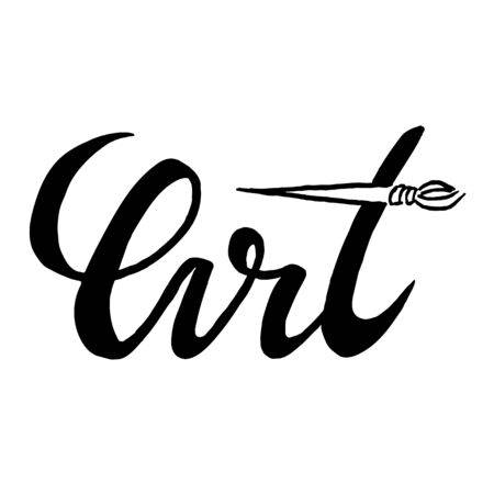 Illustration with the word art in the style of the letteringのイラスト素材