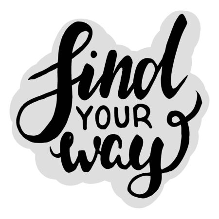 inspiring illustration find your way in the style of the letteringのイラスト素材