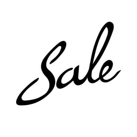 Sale Hand lettering Design Template. Typography Vector Background. Handmade calligraphyのイラスト素材
