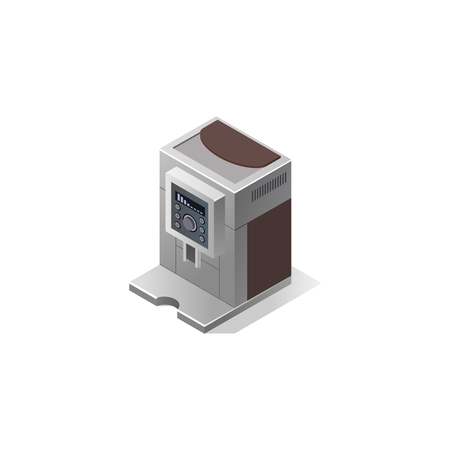 Electric coffee machine with cups. Vector isometric illustrationのイラスト素材