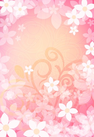 abstract background with floral elementsのイラスト素材