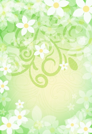 abstract background with floral elementsのイラスト素材