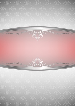 abstract background  with floral pattern and labelのイラスト素材