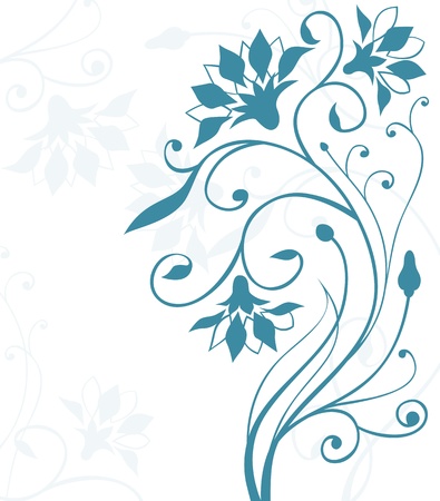 abstract background with floral elementsのイラスト素材