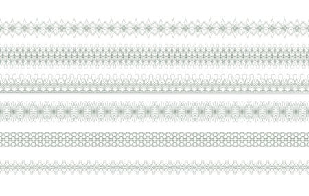 set of 6 ornamental bordersのイラスト素材