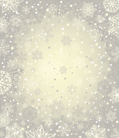 winter background with snowflakes and snowのイラスト素材