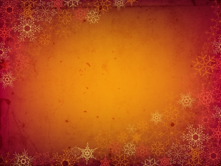 Grunge winter background with snowflakesのイラスト素材