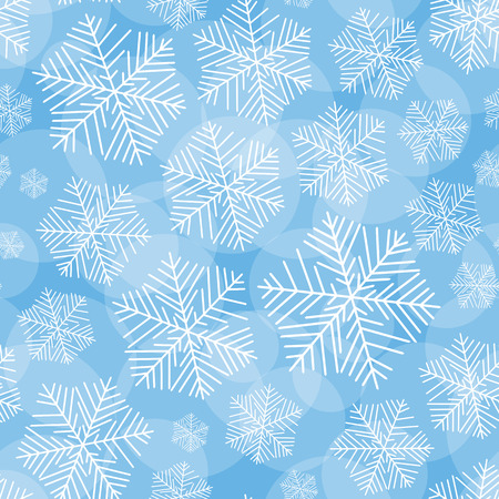 Seamless pattern made of hand drawn snowflakes. Christmas background.のイラスト素材