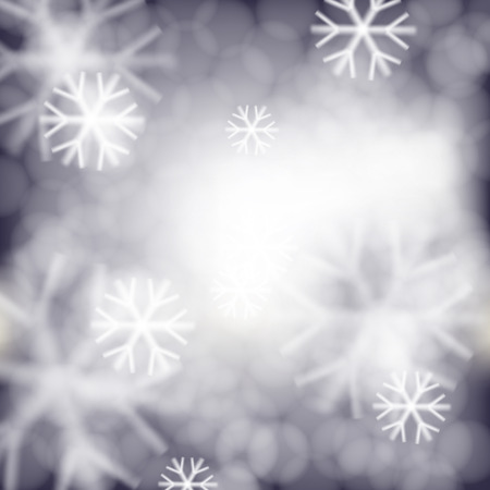 Winter background, white fluffy snowflakes and lights. Vector illustration contains gradient meshes.のイラスト素材