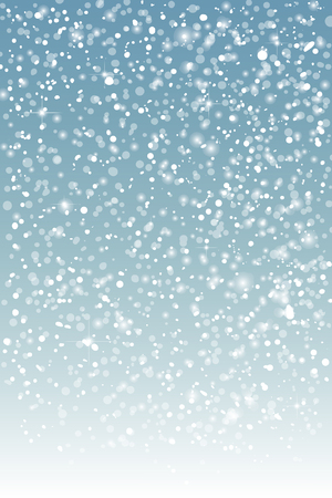 Winter background with falling snow and space for text,のイラスト素材