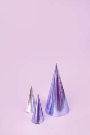 Futuristic modern abstract happy New Year 2022, Merry Chrstmas concept. Pine tree frm hlgram paper...
