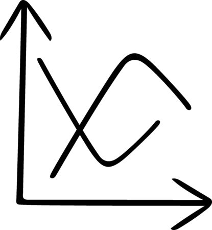 Single element graph of doodle business set. Hand drawn vector illustration for posters, stickers and professional design.のイラスト素材