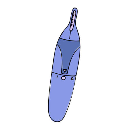 Trimmer cartoon blue color iconのイラスト素材