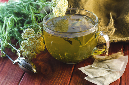 natural tea with medicinal herbs and twigs Deriveの写真素材