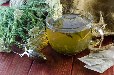 natural tea with medicinal herbs and twigs Deriveの写真素材
