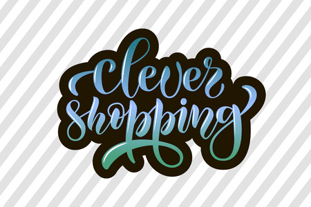 Hand sketched lettering typography for webpage, internet site of women clothes, flowers, souvenirs, accessories, shoes. Illustration EPS 10 for blog icon. Promotional banner for market, store, catalogのイラスト素材