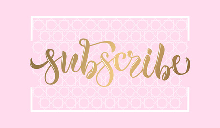 Hand sketched lettering typography for webpage with lettering "subscribe".のイラスト素材