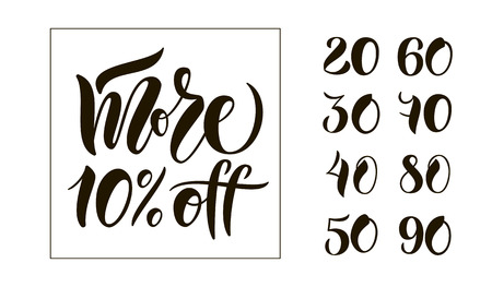 Hand drawn promotional design for banner on website, clothes store. Drawn art sign. Art illustration of logotype for sale, give away, discount,sell out, clearance, closeout, fashion, souvenir, shopのイラスト素材