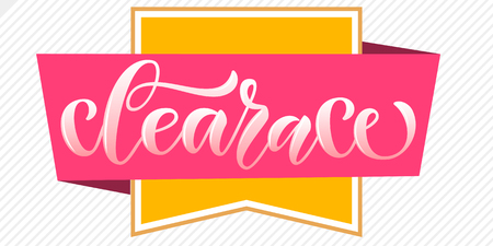 Hand drawn promotional design for banner on website, clothes store. Drawn art sign. Art illustration of logotype for sale, give away, discount,sell out, clearance, closeout, fashion, souvenir, shopのイラスト素材