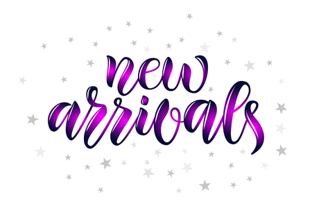 Hand drawn vector calligraphy text poster for promotion, new collection, women internet website. Concept of advertising for girl shop of clothes, accessories, shoes, watches, bags, souvenirs, flowers