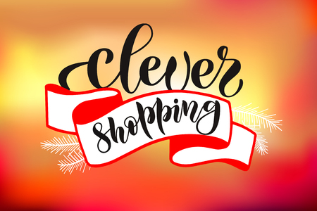 Hand sketched lettering typography for webpage, internet site of women clothes, flowers, souvenirs, accessories, shoes. Illustration EPS 10 for blog icon. Promotional banner for market, store, catalogのイラスト素材