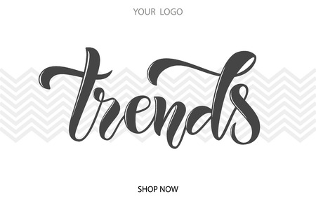 Sketched vector typography text as label online website. Promotion banner for blogger, girl clothes, souvenir, shoes, accessories internet shop. Feminine illustration, email card, marketing design.のイラスト素材