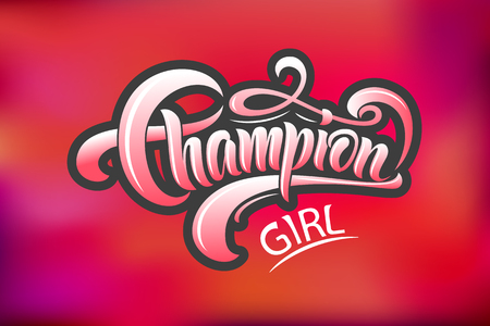 Calligraphy text for t-shirt women design, feminine internet shop. Curve lettering for original collection, fashion brand. Hand sketched banner, print or decor for souvenir goods, phone case, labelのイラスト素材