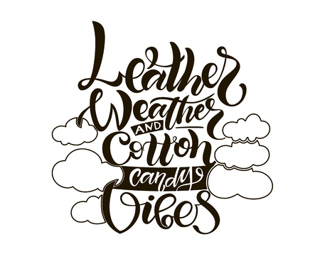 Calligraphy text for t-shirt women design, feminine internet shop. Curve lettering for original collection, fashion brand. Hand sketched banner, print or decor for souvenir goods, phone case, labelのイラスト素材