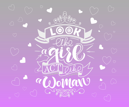 Calligraphy text for t-shirt women design, feminine internet shop. Curve lettering for original collection, fashion brand. Hand sketched banner, print or decor for souvenir goods, phone case, labelのイラスト素材