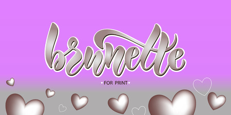 Calligraphy text for t-shirt women design, feminine internet shop. Curve lettering for original collection, fashion brand. Hand sketched banner, print or decor for souvenir goods, phone case, labelのイラスト素材