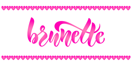 Calligraphy text for t-shirt women design, feminine internet shop. Curve lettering for original collection, fashion brand. Hand sketched banner, print or decor for souvenir goods, phone case, labelのイラスト素材
