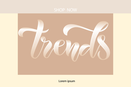 Sketched vector typography text as label online website. Promotion banner for blogger, girl clothes, souvenir, shoes, accessories internet shop. Feminine illustration, email card, marketing designのイラスト素材