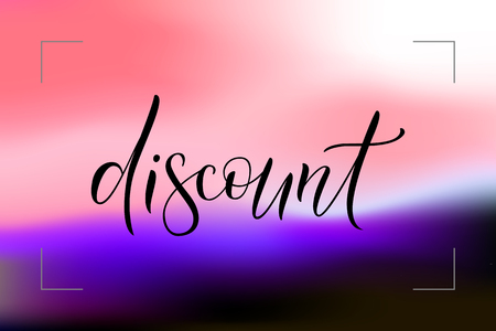 Vector illustration EPS 10 of calligraphy, logotype, text as banner, quotation, detail, concept of internet clothes shop page, market, store. Drawn art sign as element of blogger promotion articleのイラスト素材