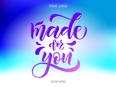 Vector illustration of lettering poster, logotype, text for clothes shop, catalog, collection, ad, special offer, accessories web site, item page. Banner for homepage, email, print, element of designのイラスト素材