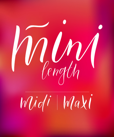 Vector illustration of lettering poster, logotype, text for clothes shop, catalog, collection, ad, special offer, accessories web site, item page. Banner for homepage, email, print, element of designのイラスト素材